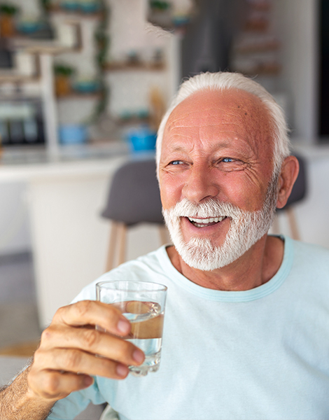 Senior drinking water